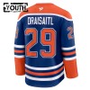 Edmonton Oilers Dresy Fanatics Premium Leon Draisaitl 2024-25 Modrý Domácí - Dětské